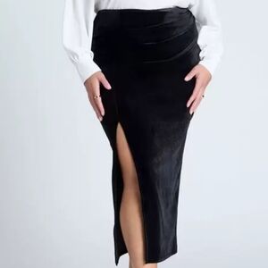 NWT Velvet Maxi Skirt with Slit
